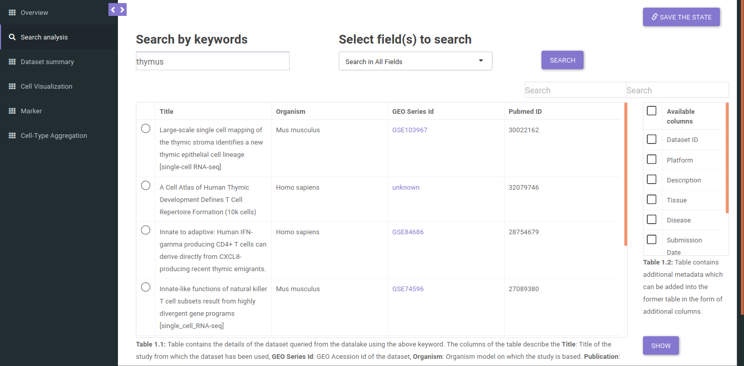 Search results