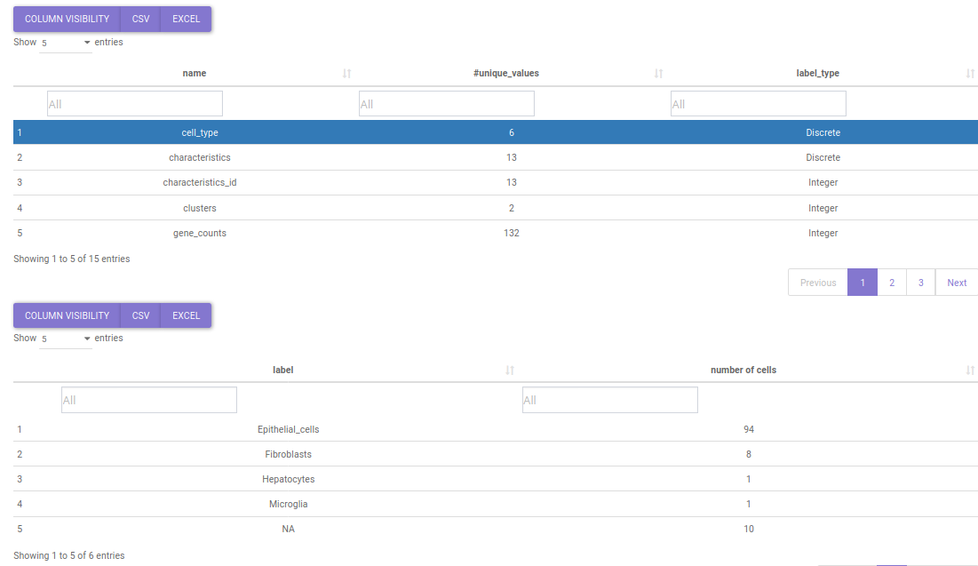 Metadata Table
