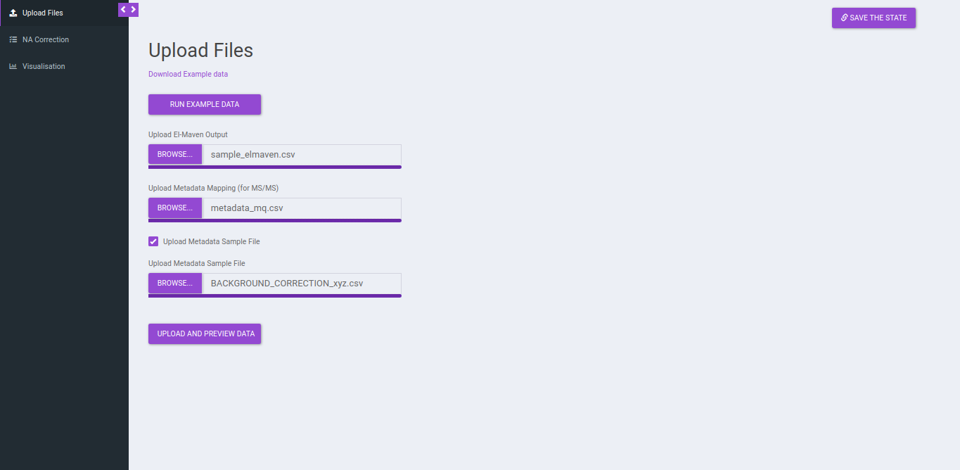 Check/uncheck the option to upload Metadata Sample file