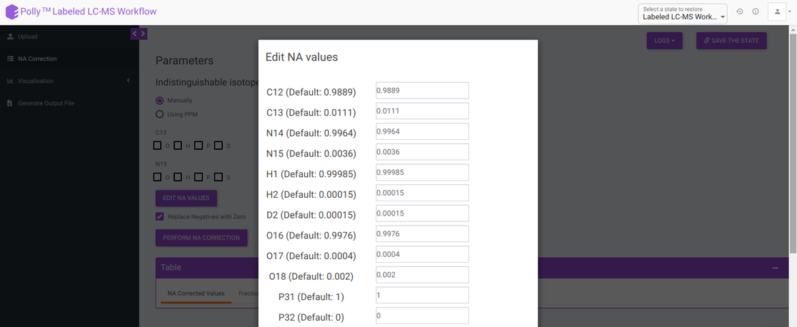 Edit NA values