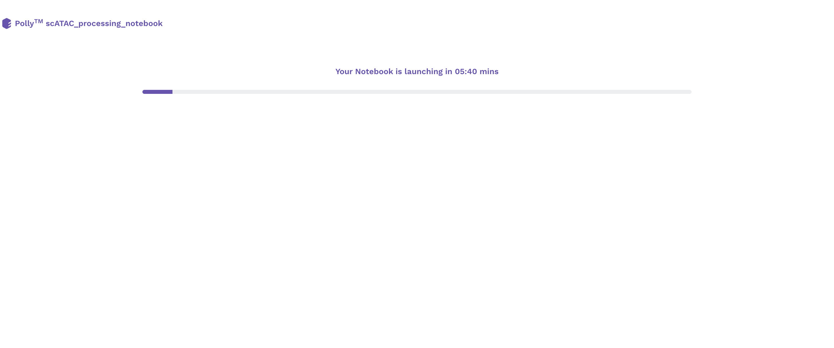 Progress bar upon launching a Polly Notebook