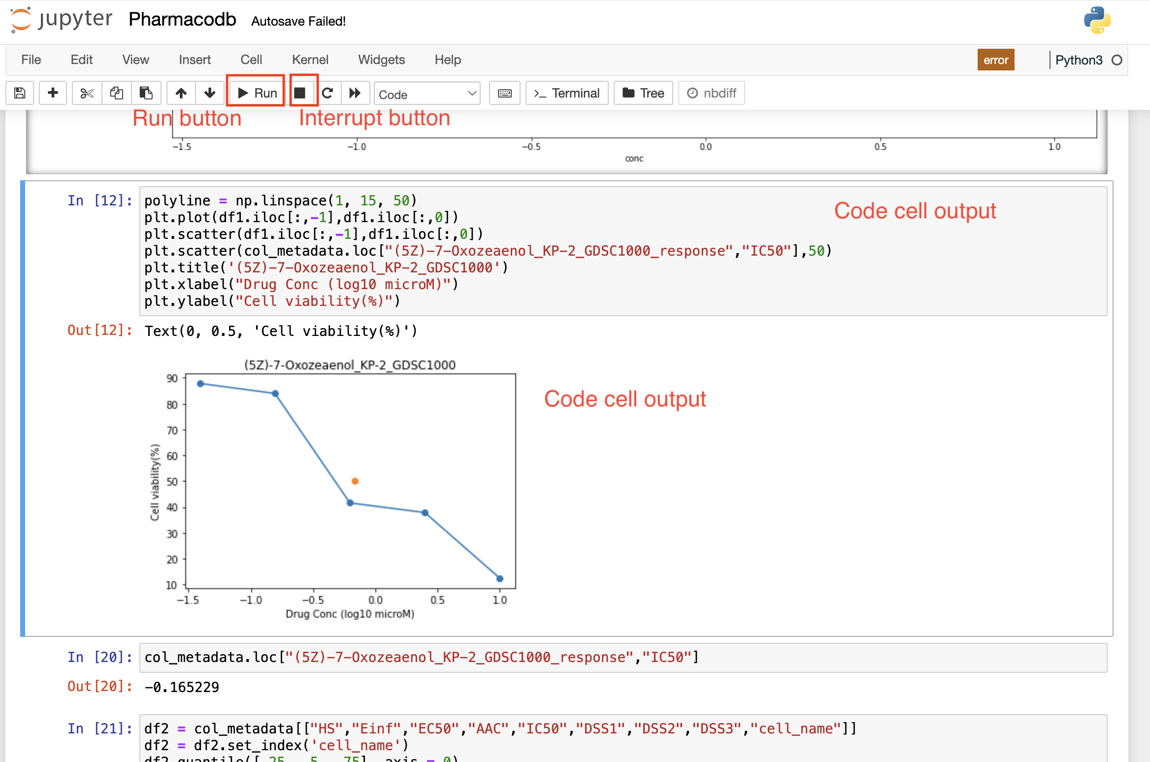 Running a code cell