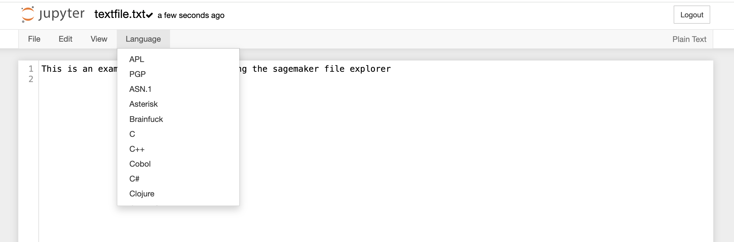 Opening a file using a Text editor