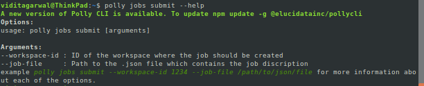 Polly CLI Help