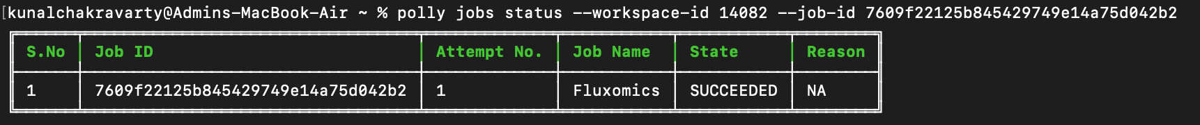 View Job Status