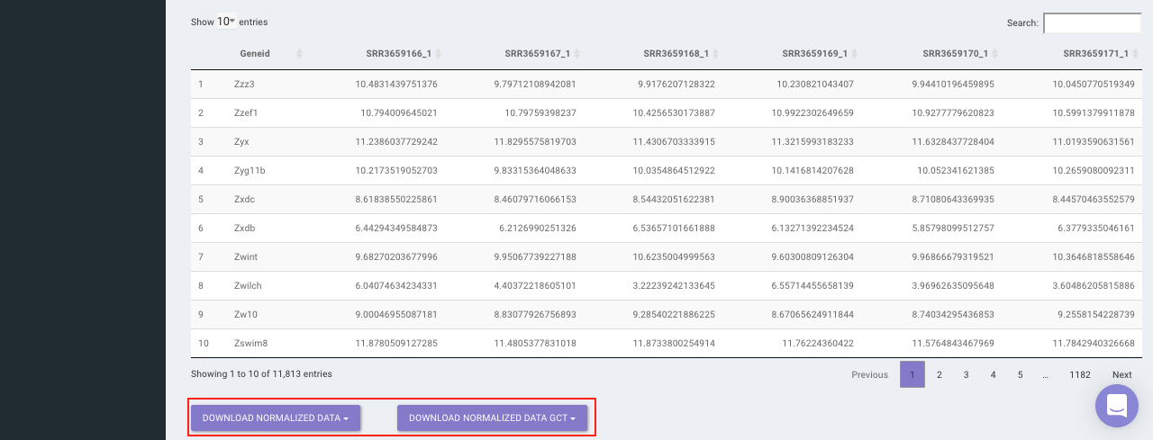 Normalization interface