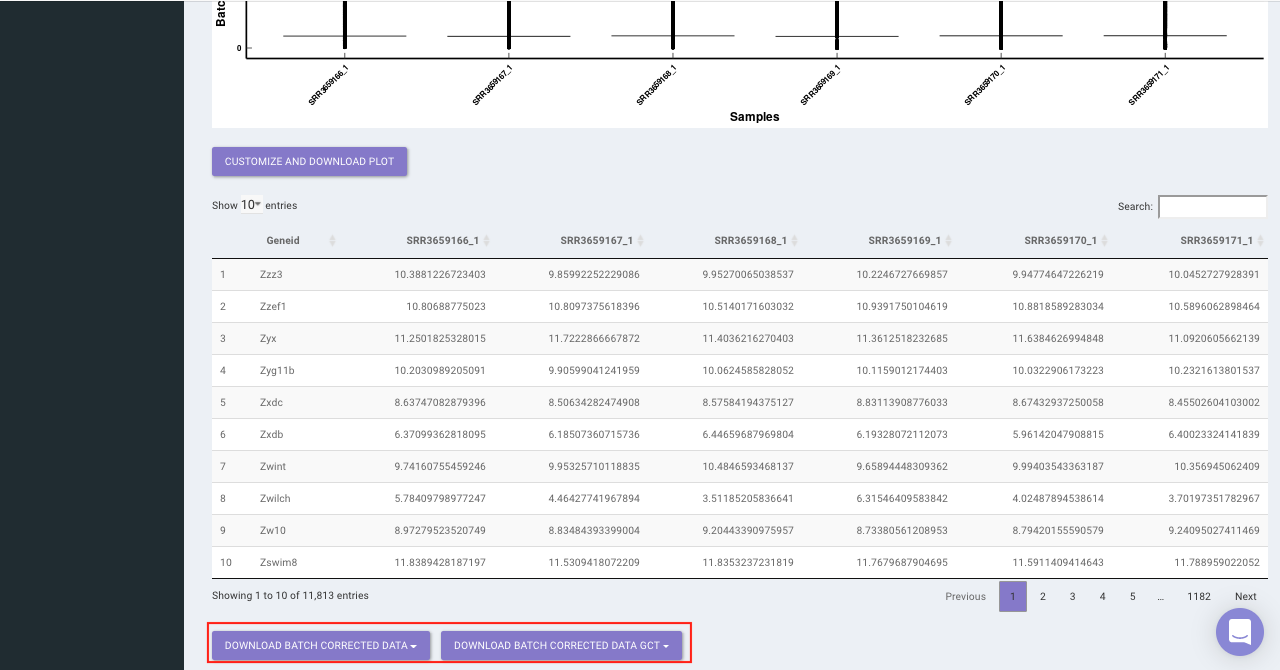 Batch correction