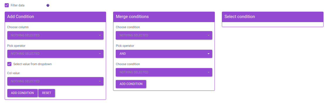 Filtering Interface