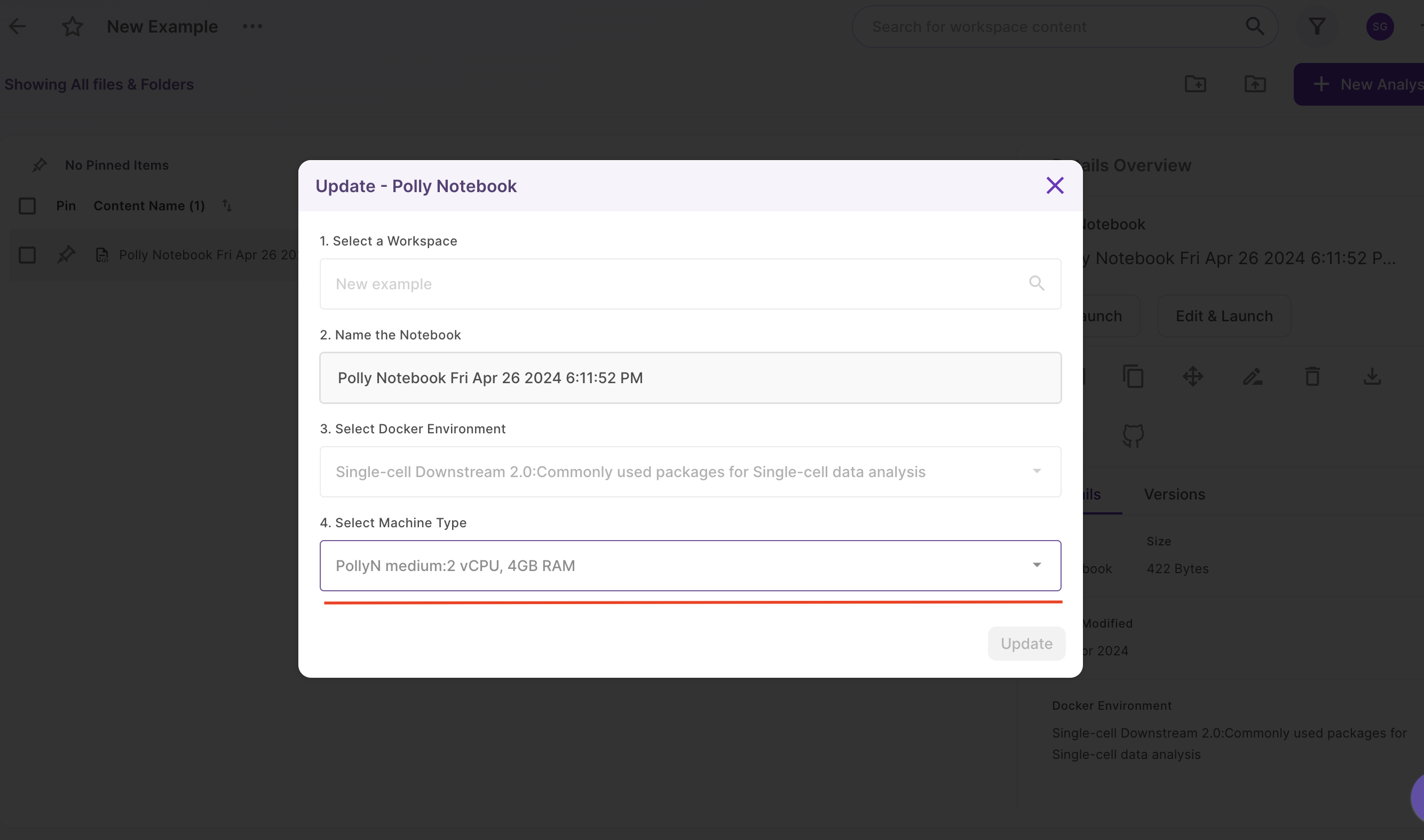 Accessing and Restoring a Notebook